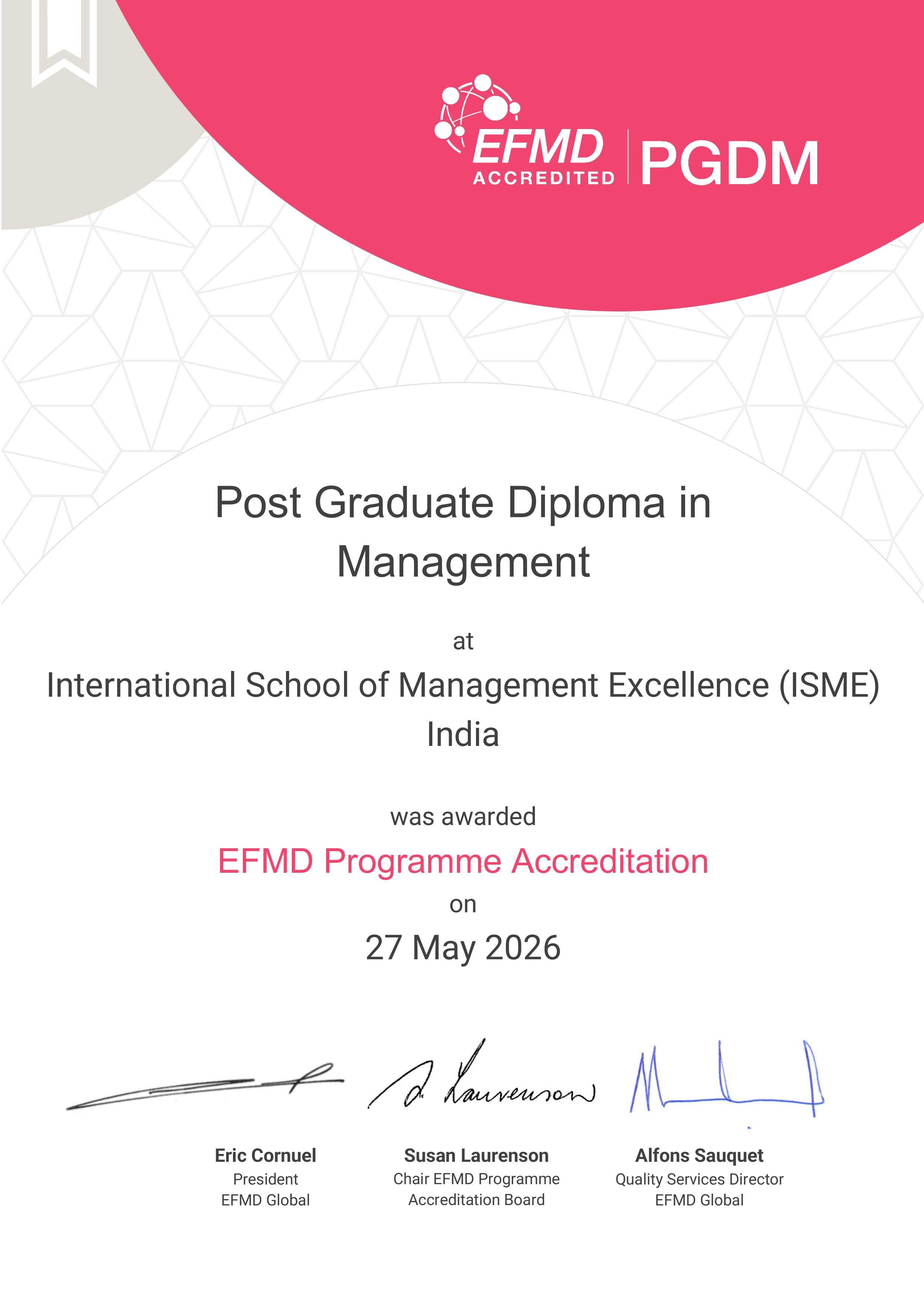 Accreditation Certificate